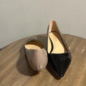 Chic Black and Taupe Women's Heels